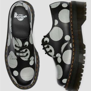 Rare Dr martens 1461 quad retro platform polka dot Oxford shoes